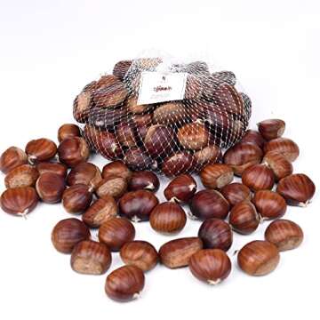 Fresh, Raw, Premium Quality Italian Chestnuts | Tender, Easy Peel, Large, Aromatic, Delicious Chestnuts | Raw Fresh Italian Chestnuts (3 LBS)