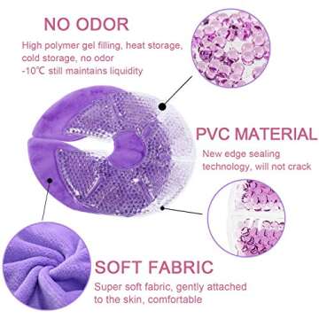 Breast Therapy Pads, Hot Cold Breastfeeding Gel Pads, Breastfeeding Essentials and Postpartum Recovery, Nursing Breast Pads Pain Relief for Mastitis, Engorgement, Microwavable