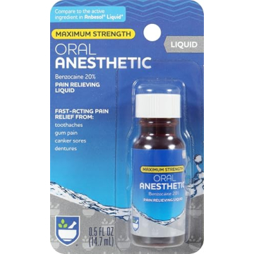 Rite Aid Maximum Strength Liquid Anesthetic Oral Pain Relief - 0.5 fl oz, 20% Benzocaine | Fast Reli...