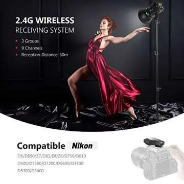 Neewer i6T EX 600W 2.4G TTL Studio Strobe 1/8000 HSS Flash Monolight Compatible with Nikon, Wireless Trigger/Modeling Lamp/Recycle in 0.2-1 Sec/Lithium Battery(400 Full Power Flashes)/Bowens Mount