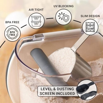 ProKeeper 6-Piece Baking Storage Container Set for Kitchen Organization