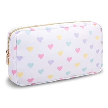 Waterproof Small Makeup Bag Pouch for Women, Cute Organizer Bag with Zipper