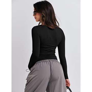 ANRABESS Long Sleeve Crop Top for Stylish Comfort