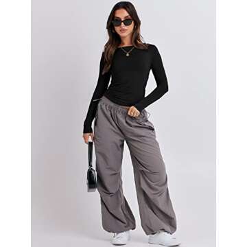 ANRABESS Long Sleeve Crop Top for Stylish Comfort