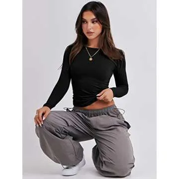 ANRABESS Long Sleeve Crop Top for Stylish Comfort