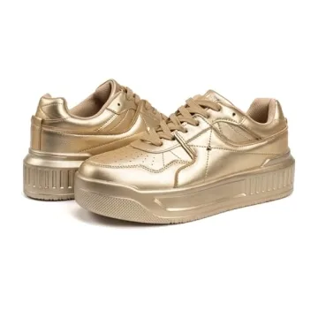 Sparkle Rhinestone Women's Platform Sneakers - Niluber