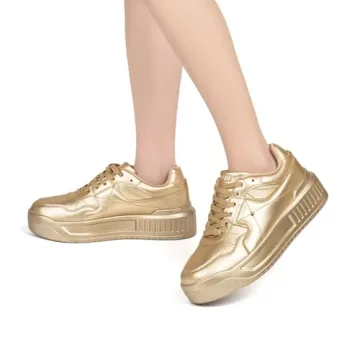 Sparkle Rhinestone Women's Platform Sneakers - Niluber