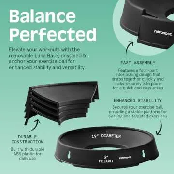 Retrospec Luna Exercise Ball for Workouts and Pregnancy