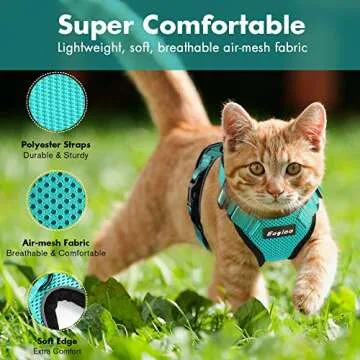 Eagloo Escape Proof Cat Harness Adjustable for Small Pets