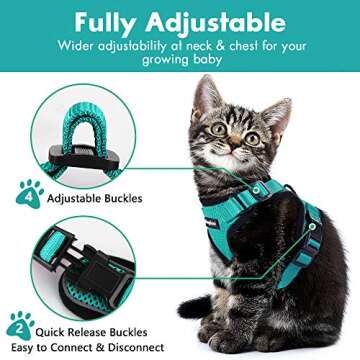 Eagloo Escape Proof Cat Harness Adjustable for Small Pets