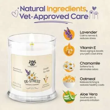 Pet Odor Eliminator Candle Lavender Chamomile - Pet Friendly