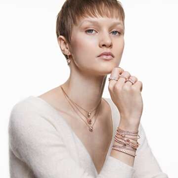 Swarovski Women's Una Crystal Jewelry Collection, Rose Gold Tone Finish
