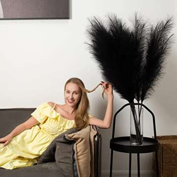 Elegant Faux Pampas Grass Stems for Stylish Decor