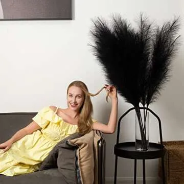 Elegant Faux Pampas Grass Stems for Stylish Decor