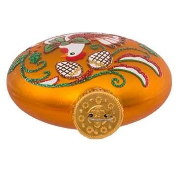 Vibrant Kurt Adler 12 Days of Christmas Glass Ornaments