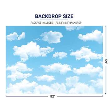 Stunning Allenjoy Vinyl Blue Sky White Cloud Backdrop