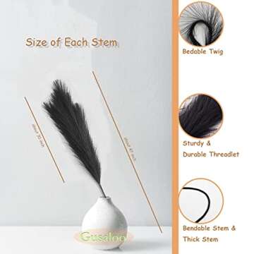 Elegant Artificial Faux Pampas Grass for Chic Decor