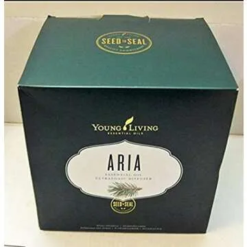 Young Living Essential Oils Aria Ultrasonic Diffuser - Ambience at Home & Spa - Peppermint Oil - Music Tranquil Environment - Room Decor - Humidifier - Diffuser -
