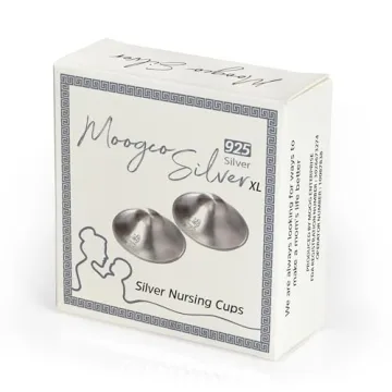 Moogco Silver Nursing Cups for Breastfeeding Comfort and Healing