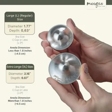 Moogco Silver Nursing Cups for Breastfeeding Comfort and Healing