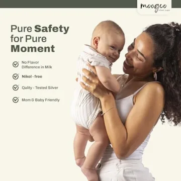 Moogco Silver Nursing Cups for Breastfeeding Comfort and Healing