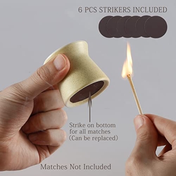 Haillai Handmade Ceramic Match Holder Set for Home Decor