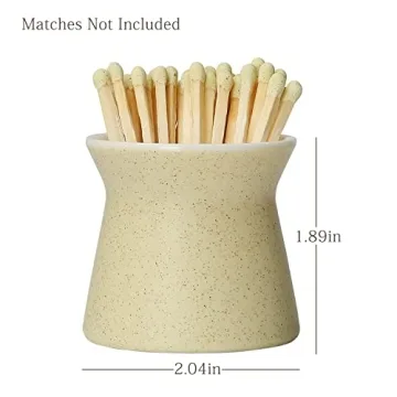 Haillai Handmade Ceramic Match Holder Set for Home Decor