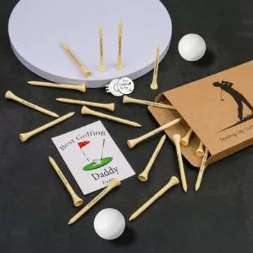 Unique Father's Day Golf Gift Set with Tees and Hat Clip