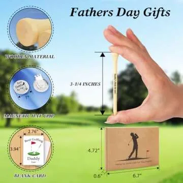Unique Father's Day Golf Gift Set with Tees and Hat Clip