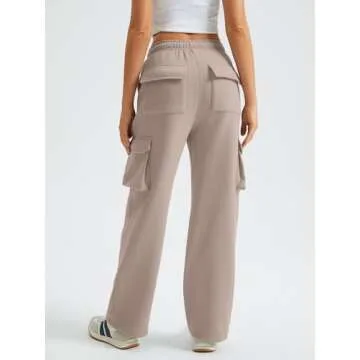 Stylish AUTOMET Womens Wide Leg Cargo Sweatpants