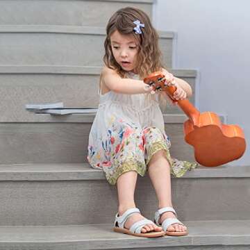 Felix & Flora Toddler Girl Sandals -Flower Girl Dress Shoes Open Toe Little Kid Summer Flats