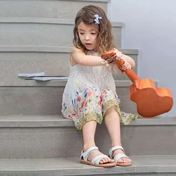 Felix & Flora Toddler Girl Sandals -Flower Girl Dress Shoes Open Toe Little Kid Summer Flats