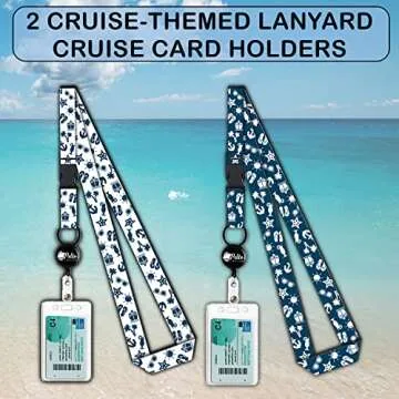 Cruise Essentials 2024 Must Haves - Cruise Luggage Tags Holder, Cruise Approved Non-Surge Power Strip, Magnet Hooks, Lanyard, Towel Bands. Cruise Accessories for All Cruise Lines