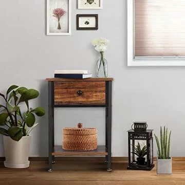 Stylish VECELO Nightstands with Practical Storage Solutions