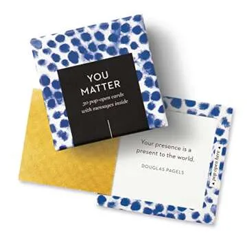 Compendium ThoughtFulls Pop-Open Cards — 4-Pack of You're Awesome, You Matter, Be Strong, Life Is Beautiful — 120 Pop-Open Cards, Each with a Different Message Inside