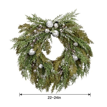 Cloris Art 22 Inch Artificial Christmas Wreath for Holidays