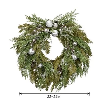 Cloris Art 22 Inch Artificial Christmas Wreath for Holidays