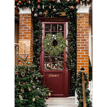 Cloris Art 22 Inch Artificial Christmas Wreath for Holidays