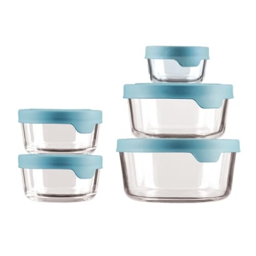 Airtight Glass Food Storage Containers Set - 10-Piece