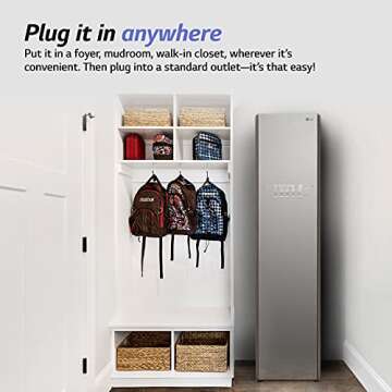 LG Styler Steam Closet Clothes Steamer for Garments and Household Item Care, Wi-Fi enabled, White (S3WFBN)