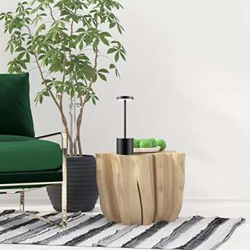 TBBGA LED Cordless Table Lamps Set of 2,Portable Rechargeable 5000mAh Outdoor Table Lamp,3 Color Stepless Dimming Battery Powered Lamp, Table Light for Dinner/Patio/Restaurant/Bedroom.(Black)