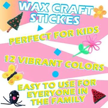 600 Vibrant Wax Craft Sticks for Imaginative Kids Projects