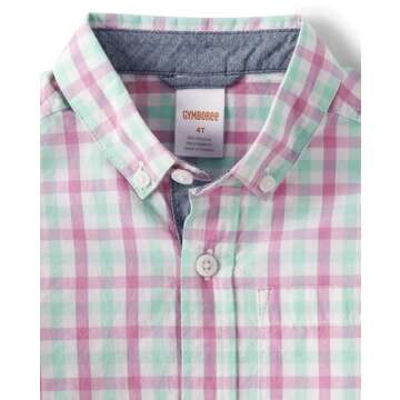 Stylish Baby Boys Plaid Button Up Shirt for Tea Parties