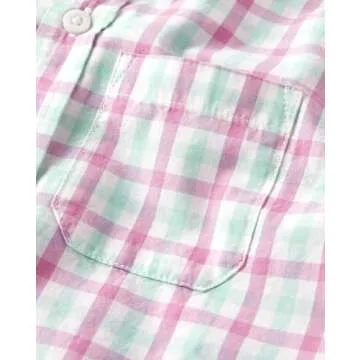 Stylish Baby Boys Plaid Button Up Shirt for Tea Parties