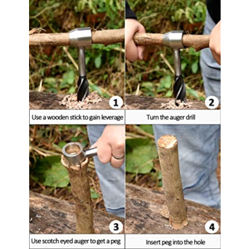 Durable Bushcraft Hand Auger for Camping and DIY
