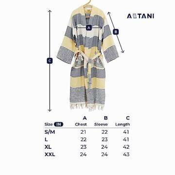 ATANI Luxury 100% Turkish Cotton Bath Robes for Women & Men, Soft Plush Waffle Robe, Absorbent & Lightweight, Perfect Spa & Lounge Robe