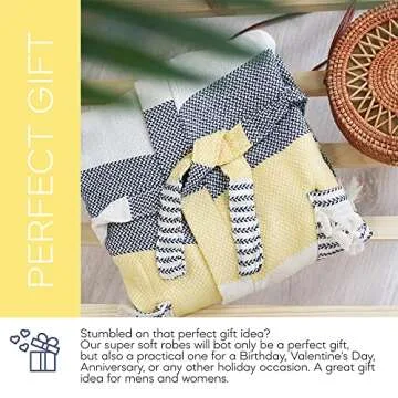 ATANI Luxury 100% Turkish Cotton Bath Robes for Women & Men, Soft Plush Waffle Robe, Absorbent & Lightweight, Perfect Spa & Lounge Robe