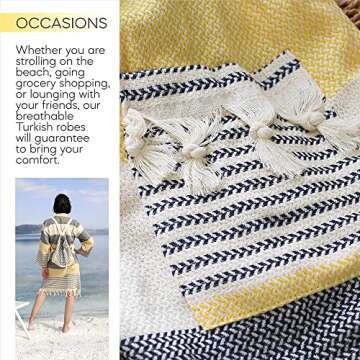 ATANI Luxury 100% Turkish Cotton Bath Robes for Women & Men, Soft Plush Waffle Robe, Absorbent & Lightweight, Perfect Spa & Lounge Robe