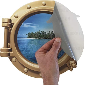 Cruise On Porthole Decoration Wall Sticker - Peel & Stick Decal Art