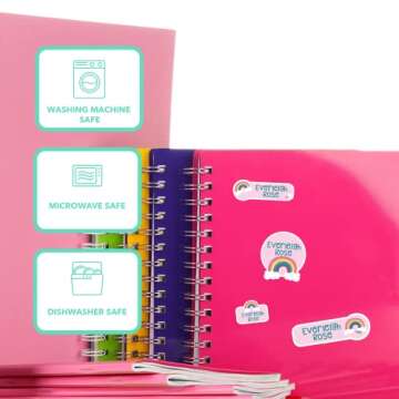 Label Daddy, Custom Waterproof Name Labels for Kids, Childrens Name Labels for School and Daycare, U...